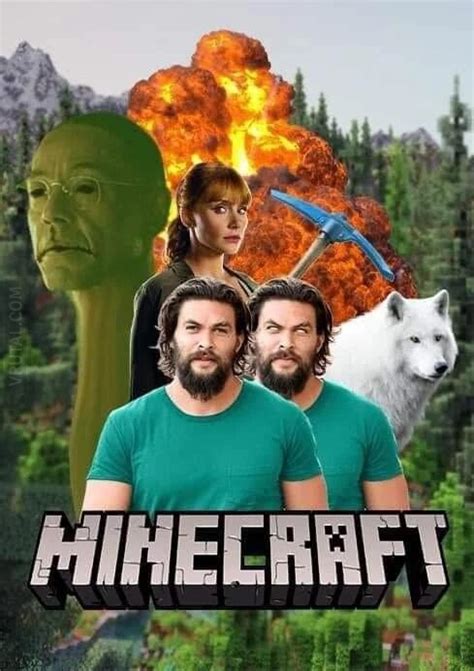 Primer póster de la película live action de Minecraft Meme subido por