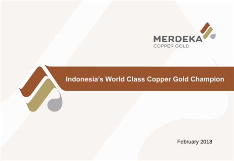 PDF Indonesias World Class Copper Gold Champion PT Merdeka Copper