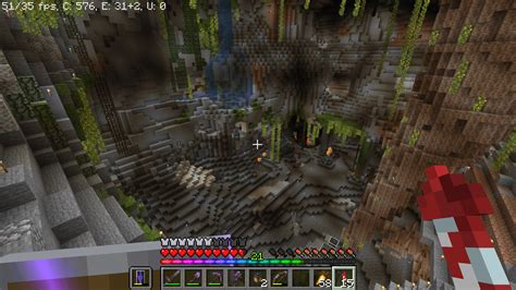 Lush Dripstone Cave For A Second Basemining Area Wip Rminecraft