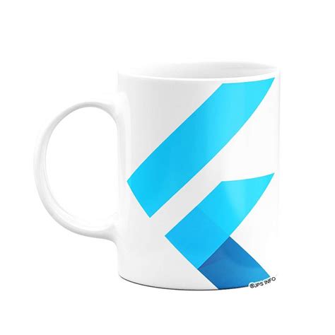 Caneca Dev Flutter Branca Fun Geek Store