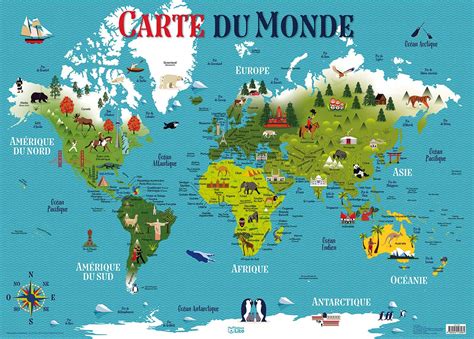 Image carte 5 continents du monde 303739-Carte du monde avec les 5 ...