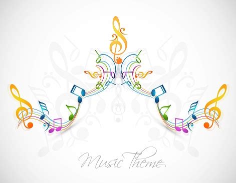 Colorful Music Notes Fantastic Vector Stock Illustration - Download ...