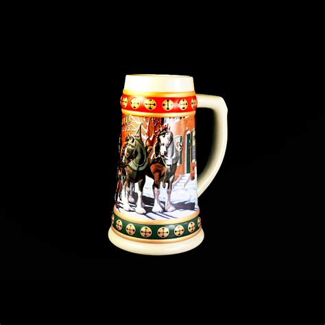 Budweiser Holiday Stein Hometown Holiday Beer Stein Christmas