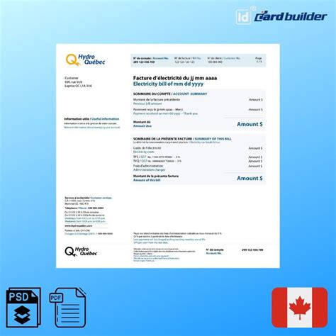 UK City Of Midland Utility Bill Template