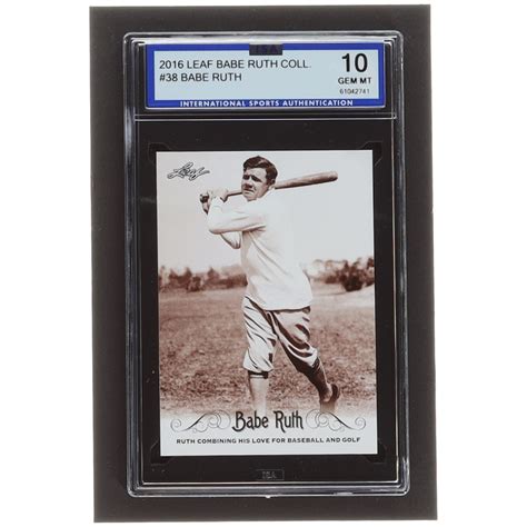 Babe Ruth 2016 Leaf Babe Ruth Collection 38 ISA 10 Pristine Auction