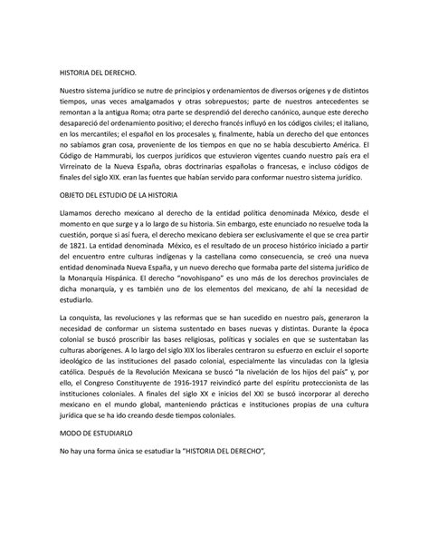 Historia Del Derech Tarea Historia Del Derecho Nuestro Sistema