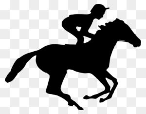 Horse Racing The Kentucky Derby Clip Art - Horse And Jockey Silhouette ...