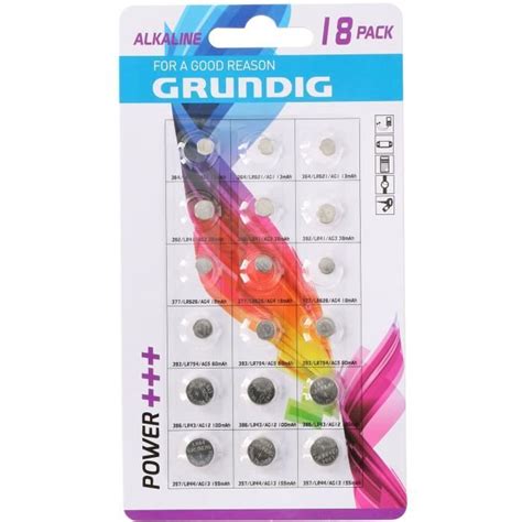 Grundig Pile Bouton Ag Cr V Piles Assorties Cdiscount