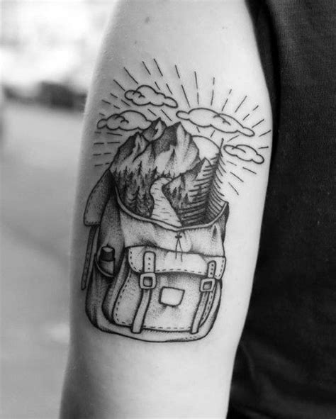 Hiking Tattoos For Men Outdoor Trek Design Ideas