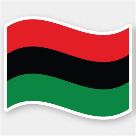 Red, Black & Green Flag Sticker | Zazzle.com