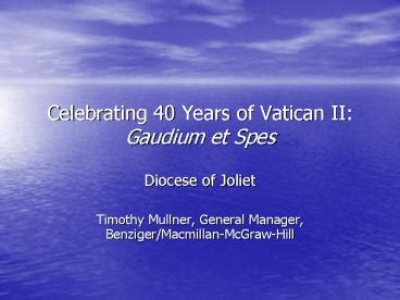 PPT Celebrating 40 Years Of Vatican II Gaudium Et Spes PowerPoint