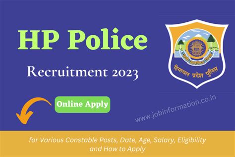 Hp Police Recruitment Online Apply For Various Constable Posts