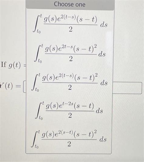 Solved Find A Formula Involving Integrals For A Particular