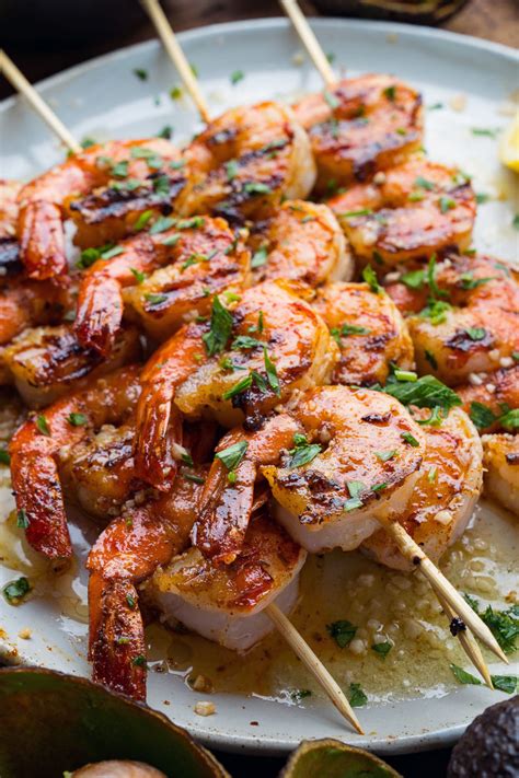 Cajun Butter Garlic Grilled Shrimp With Cilantro Lime Avocado Sauce