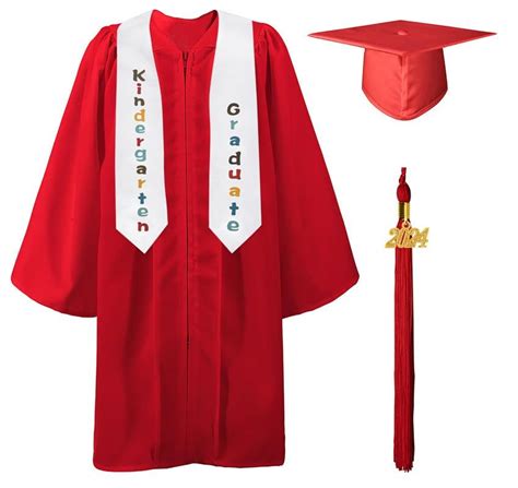 Graduatepro Kindergarten Graduation Cap And Gown Stole Package 2024