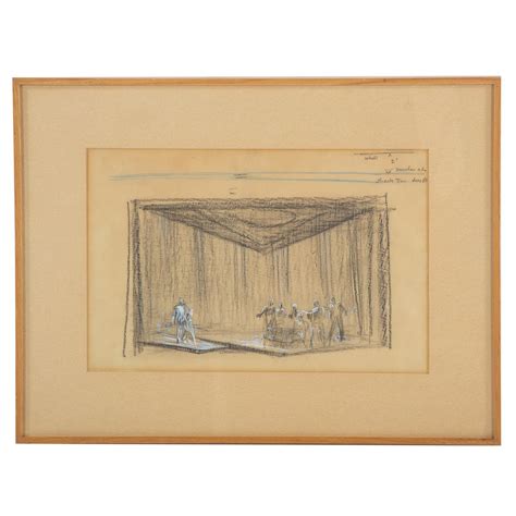Jo Mielziner Cat On A Hot Tin Roof Original Broadway Set Design Mid