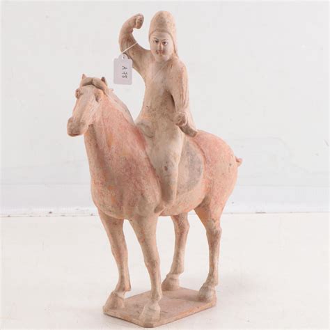 Chinese Ceramic Equestrian Figure Tang Dynasty Ebth