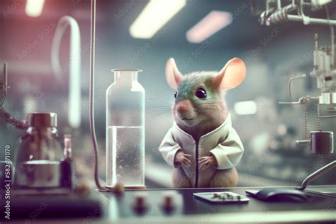 Scientist Mouse In A Lab Coat Ready For Science Medicine Research