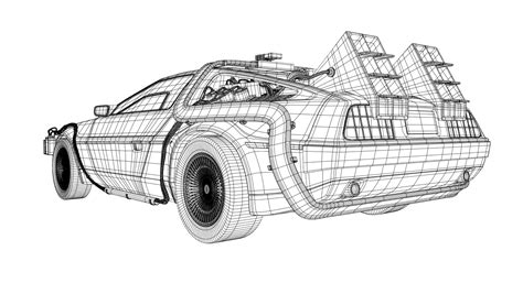 Back To The Future Delorean Coloring Pages Coloring Pages