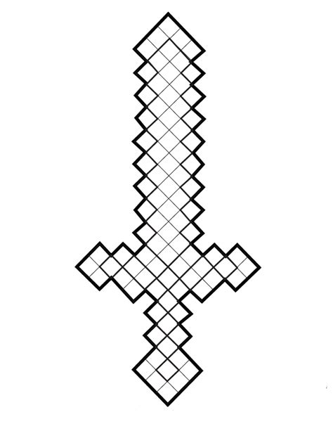 Desenho De Espada De Minecraft Para Colorir Tudodesenhos