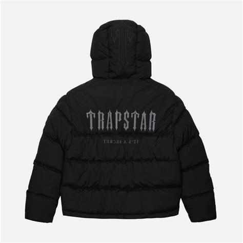 Chaqueta Acolchada Con Capucha Negra Trapstar Decoded