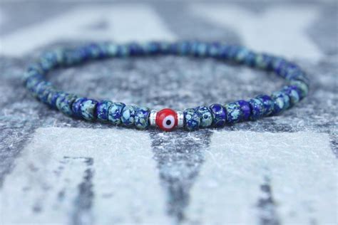 Evil Eye Bracelet Mens Evil Eye Anniversary Gift Mens Gift Etsy