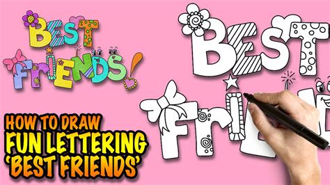 Simple Drawing Of Two Best Friends How To Draw Best Friends Forever ...