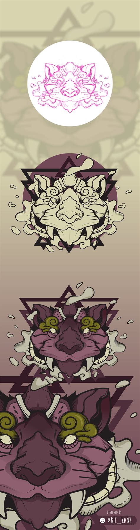 meong illustration  behance