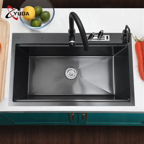 Multifunction Handmade Workstation Sink Big Single Bowl With Integrated