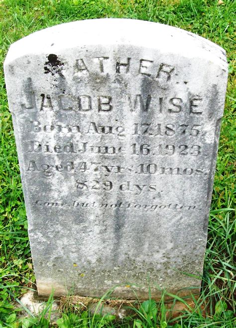 Jacob Groff Wise 1875 1923 Mémorial Find a Grave