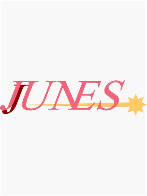 junes logo sticker  sale  neverangelzero redbubble