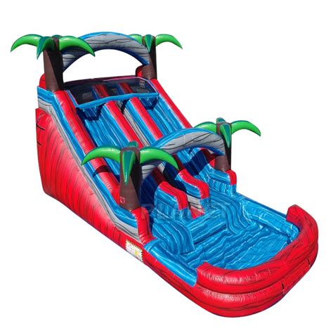 Palm Tree Summer Large Inflatable Water Slide For Water Park China