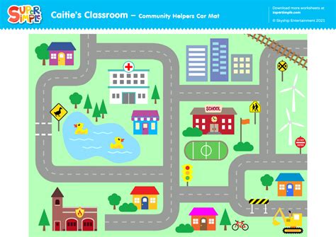 Community Map For Kids Printable