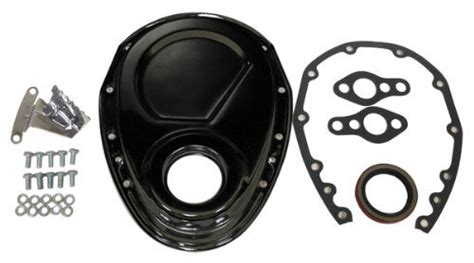 Buy Chevy Small Block 283 305 327 350 400 Steel Timing Chain Cover Set W Timing Tab Black By