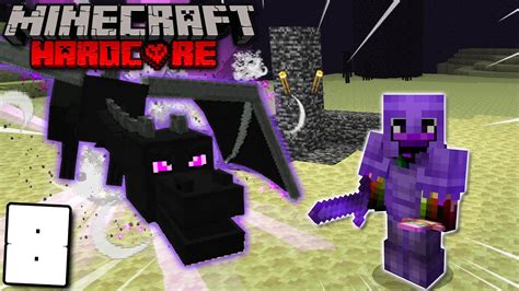 The FINAL Ender Dragon FIGHT Minecraft Hardcore Episode 8 YouTube