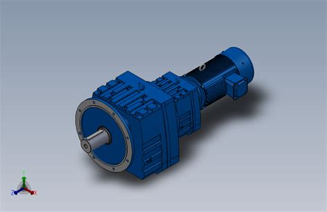 Rf167r107法兰轴伸式组合型斜齿轮减速机rf167f107 Y15 4p 160l M1 0° Φ660solidworks 2018