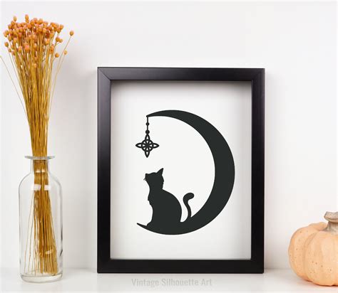 Witch Flying on a Broom Silhouette Simple Clip Art, Witch With Cauldron ...