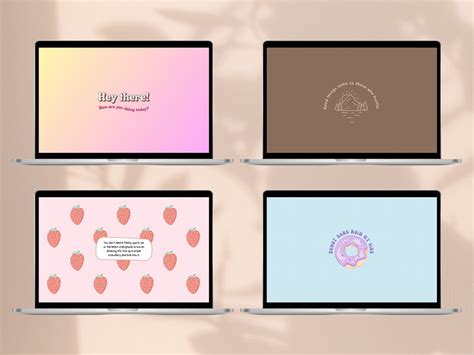 Set of 4 Desktop Wallpaper Quote Desktop Wallpaper Cute Wallpaper Computer / Laptop / PC ...