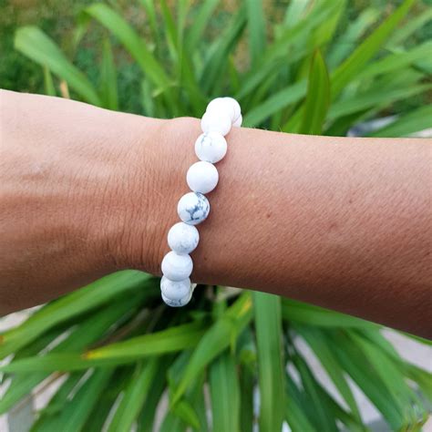 Bracelet Howlite Blanche Mm Vertus Et Bienfaits De Cette Pierre Anti