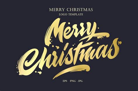 Merry Christmas Logo Template by Anna's Lettering on @creativemarket ...