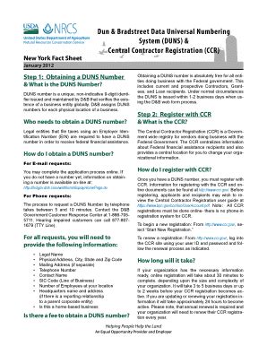 Fillable Online Nrcs Usda Dun Bradstreet Data Universal Numbering