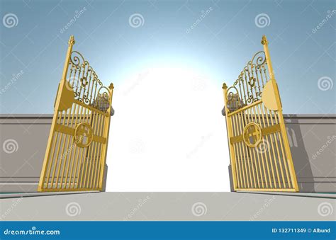 Heavens Pearly Gates stock illustration. Illustration of majestic - 132711349