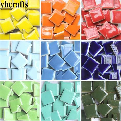 140PCS 600Gram Lot Mix 2cm Ceramic Mosaic Tile Scramble Tiles Porcelain