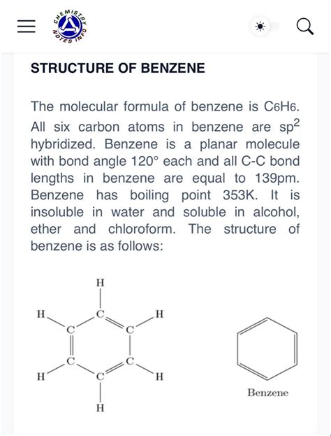 Structure of Benzene