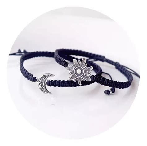 Comprar Pulseras De Plata Para Novios Enamorados Amigos Sol Y Luna