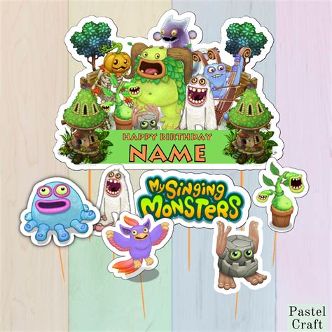 My Singing Monsters Customized Cake Topper For Birthday Party Events Celebrations Lazada Ph