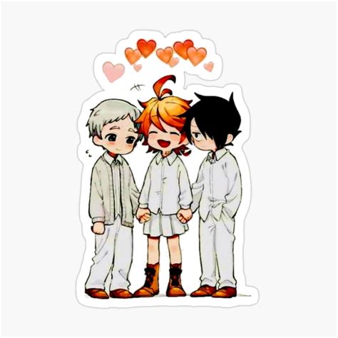 The Promised Neverland Cute Ray Emma And Norman Poster