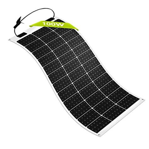 Newpowa Flexible Solar Panel 100W 12 Volt Monocrystalline Semi Flexible