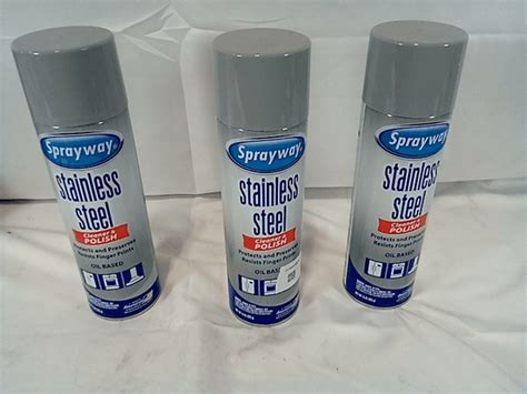 Lot Of 3 Sprayway Stainless Steel Cleaner And Polisher 15 Oz 6 Pk Dutch Goat