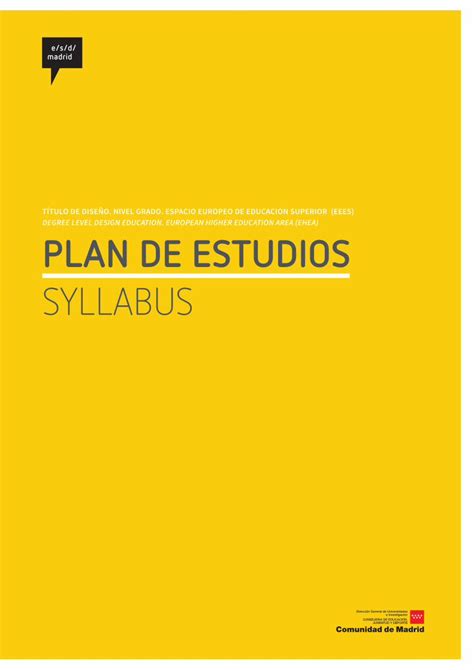 Pdf Plan De Estudios Escuela Superior De Diseño De Madridplan De